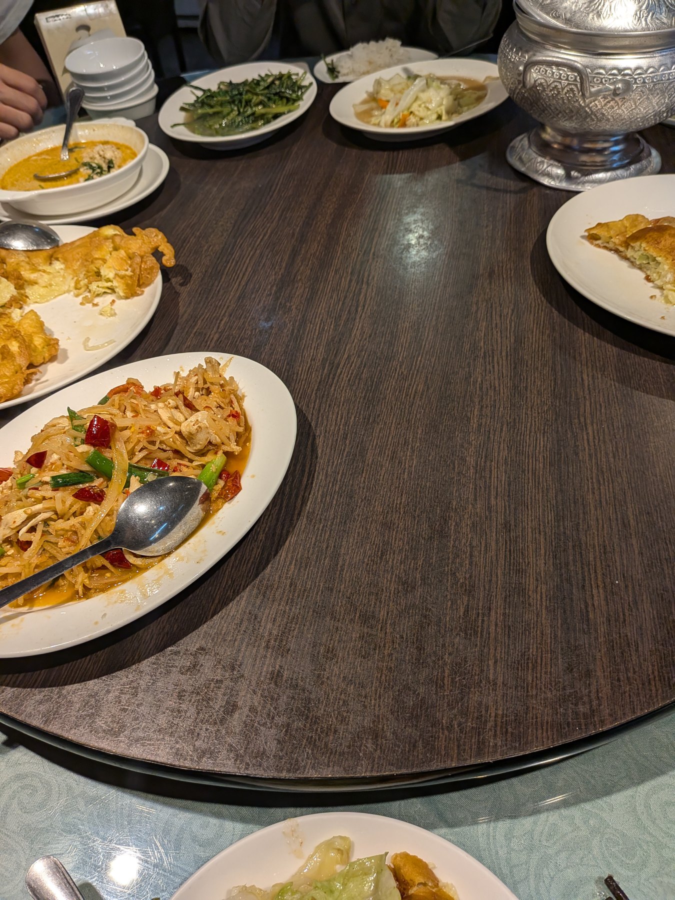 Shared plates at a group dinner in Taipei.