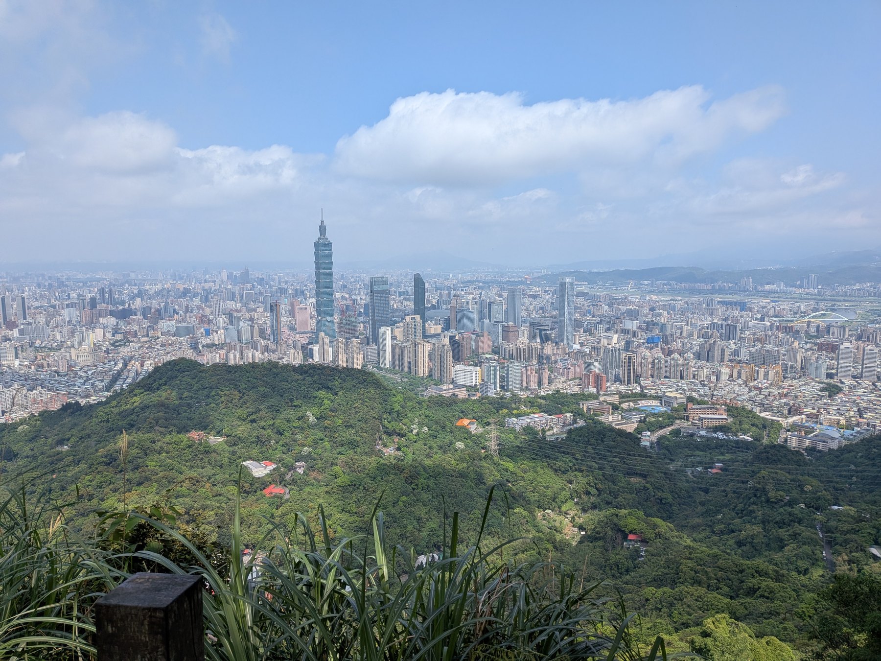 Taipei skyline and Taipei 101 from Jiuwu Peak.