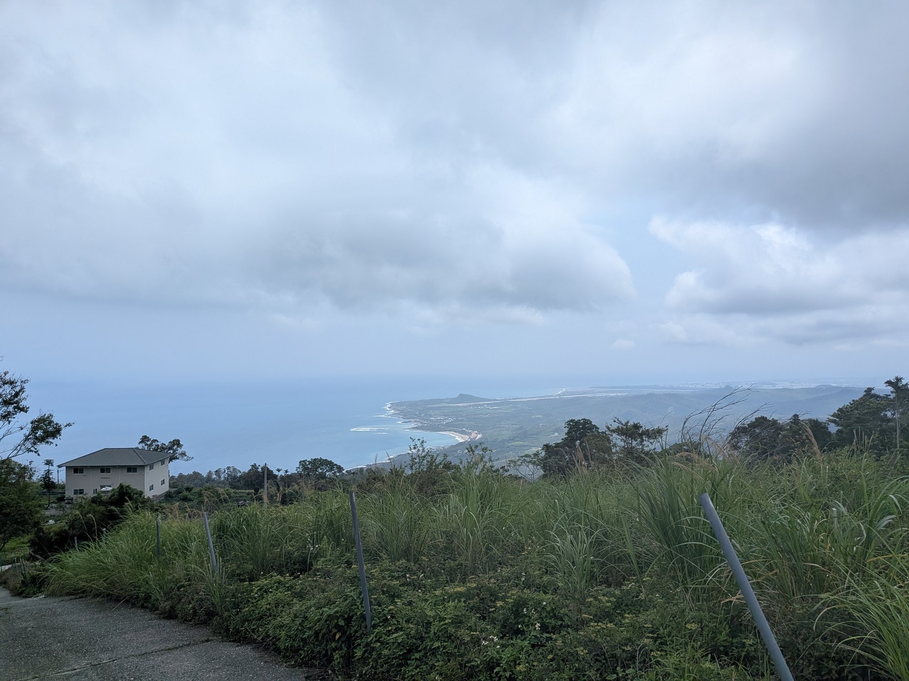 Cloudy view over Taiwan's east coast.