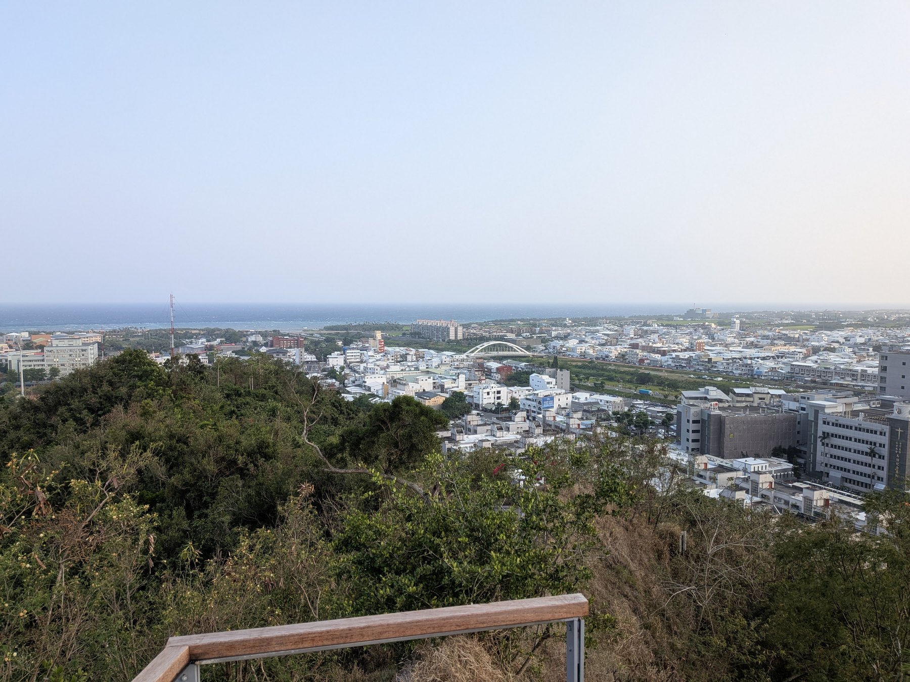 View over Taitung from a hillside lookout.