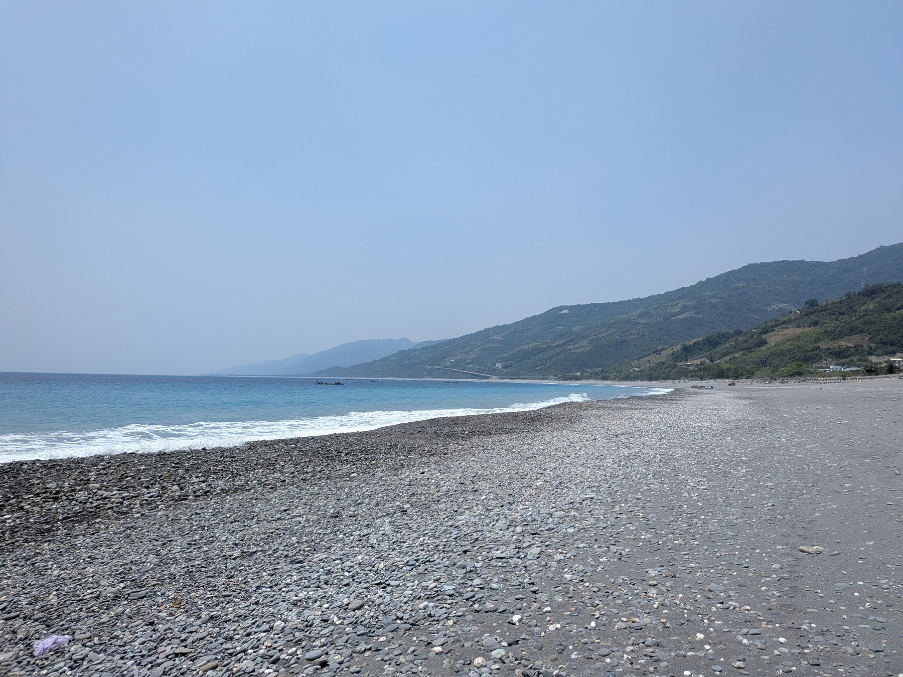 Quiet pebble beach at Taimali on Taiwan's east coast.